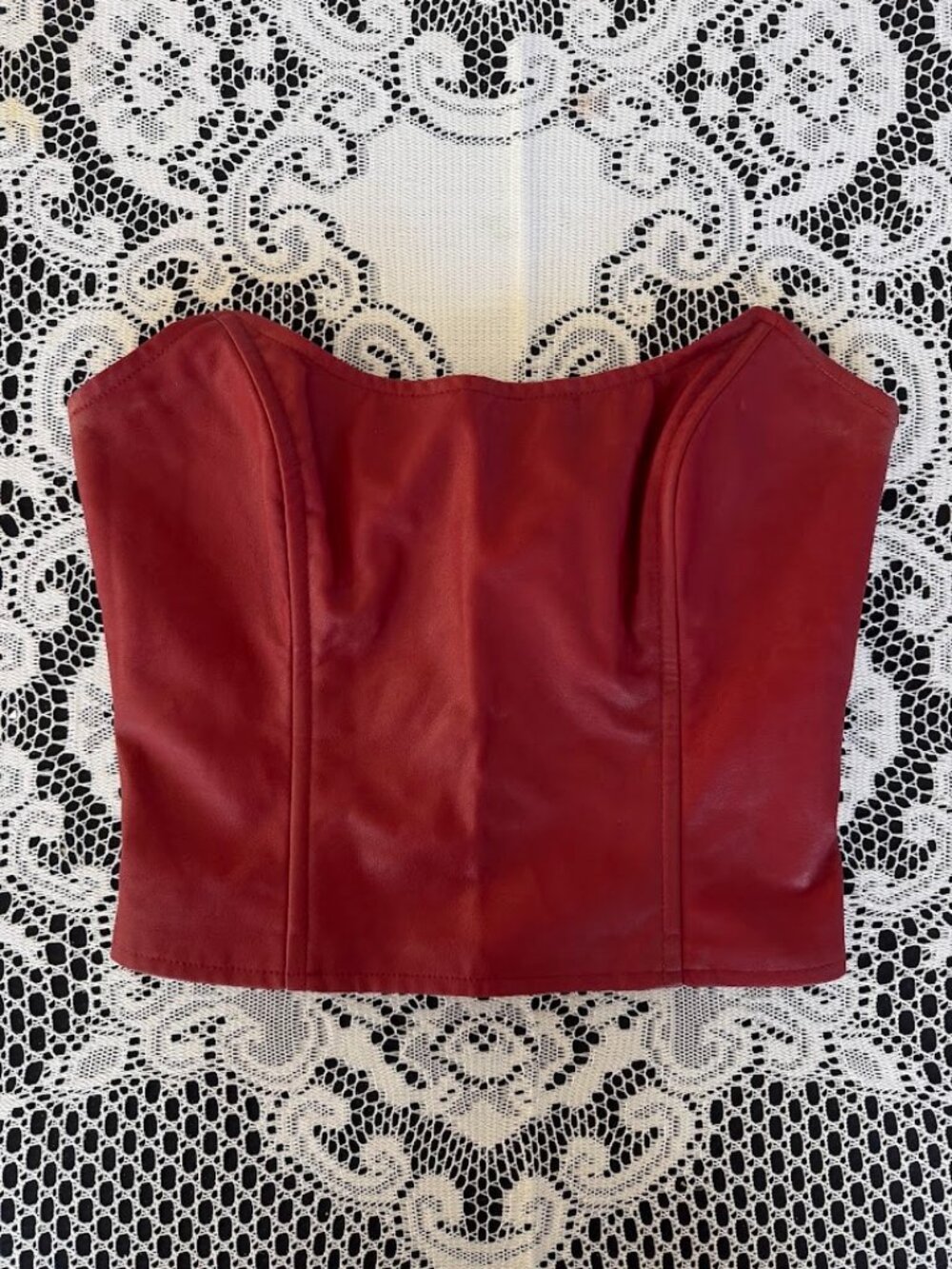 Edikted Red Corset Top - Size S